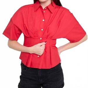 NEW MEET ME IN SANTORINI anne blouse in red